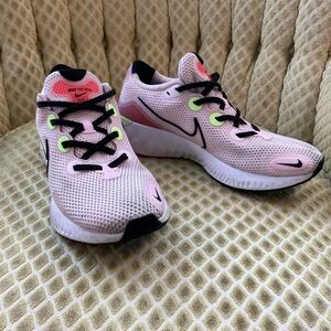 Nike Womens Renew Run CW5637-600 Pink White Running Shoes Sneakers Size 10
